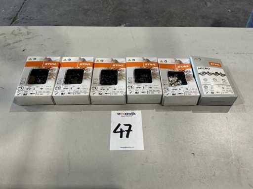 6x Stihl 3689 000 0067 Chaîne pour tronçonneuse