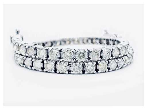 14 krt wit gouden tennis armband met natuurlijke diamant 5,12 crt