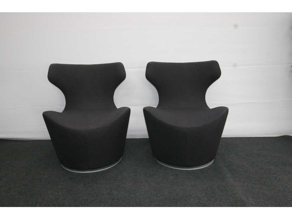 2x design fauteuil B&B Italia Piccola Papilio 