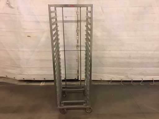 Carrello a ripiani in acciaio inox