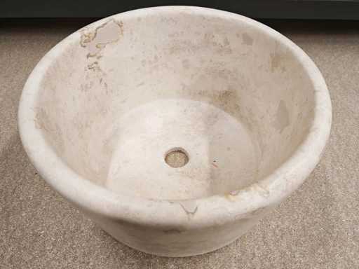 Lavabo in Pietra Naturale Travertino Beige 40x21 cm