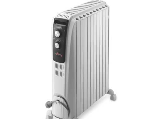 Radiateur à bain d'huile 2500w blanc dragon 4 - trd41025 - delonghi