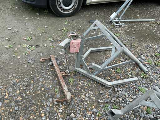 Hijsframe voor steiger