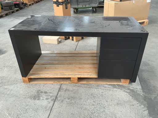 Massief houten bureau