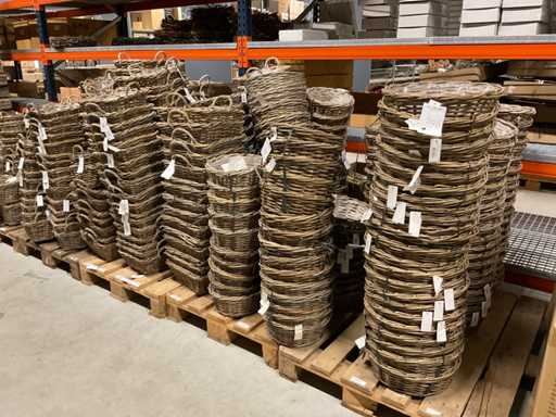 Lotto di cesti di vimini