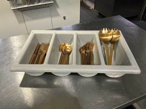 Goudkleurig bestek set