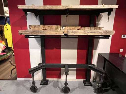 Industrial wall rack - clothes rack