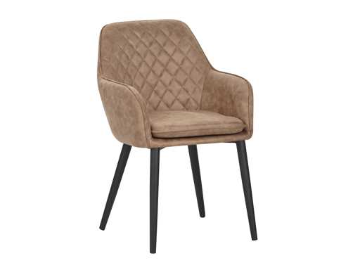 Colenis – Jay Esssessel – Set von 4 – Holz – Mikrofaser – Mit Armlehne