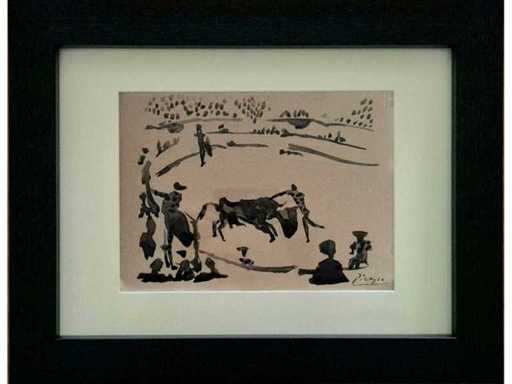 Pablo Picasso - Encre sur papier - 38x48 cm - 'Corrida'