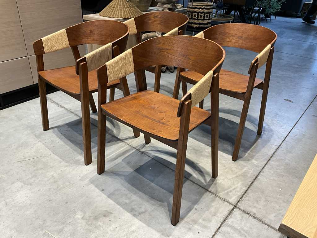 Chaise de salle à manger en bois J-line (4x)