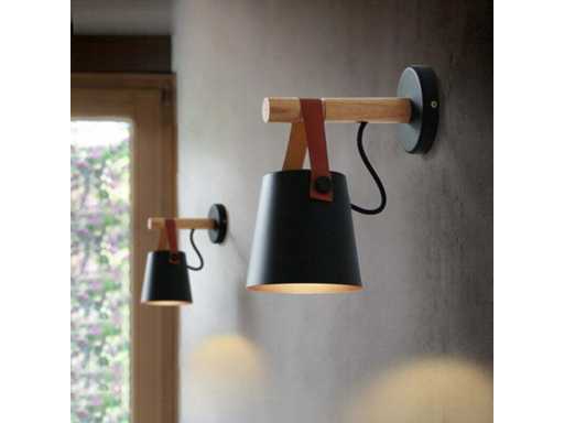 (100x) Nordic Wandlamp Zwart