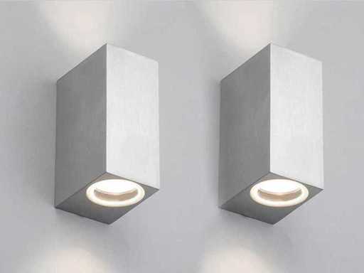 8 x GT Walilight ECO wall lamps stainless steel