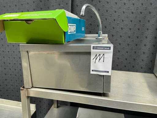 Lavatrice a mano in acciaio inox con controllo del ginocchio