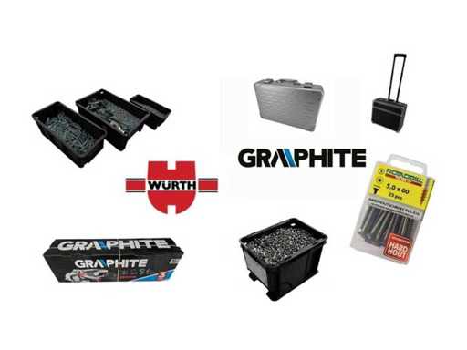 Fasteners, screws, nuts, bolts from Wurth, Rotadrill, Spax, Heco and Fischer, among others