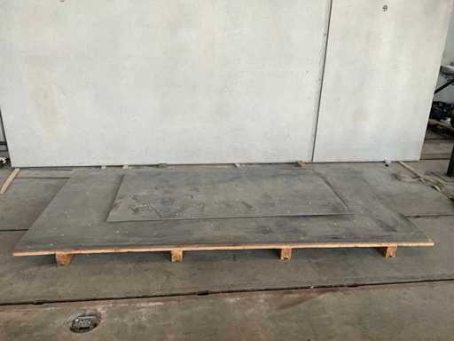 Plăci de oțel 7mm - 300x150cm (3x) și 200x100cm (1x)