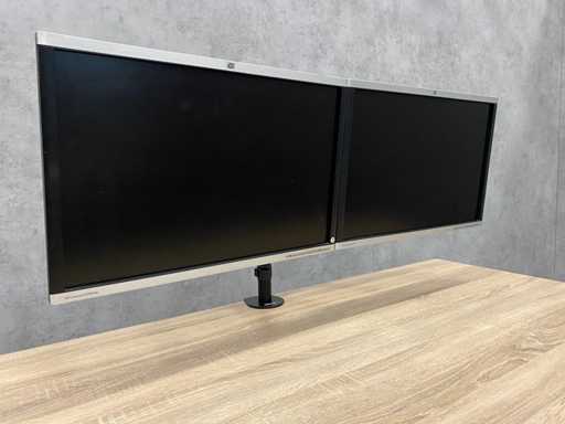 HP Compaq - monitor da 24" con braccio doppio monitor - DP, DVI, VGA