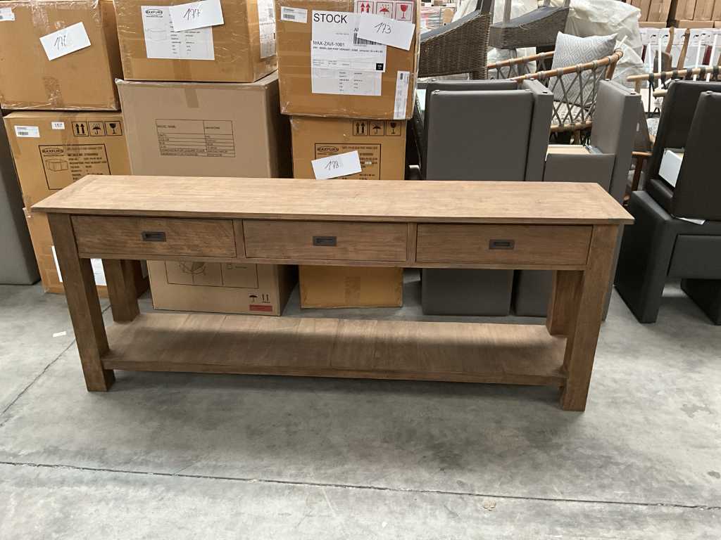 1x Wall table with three drawers