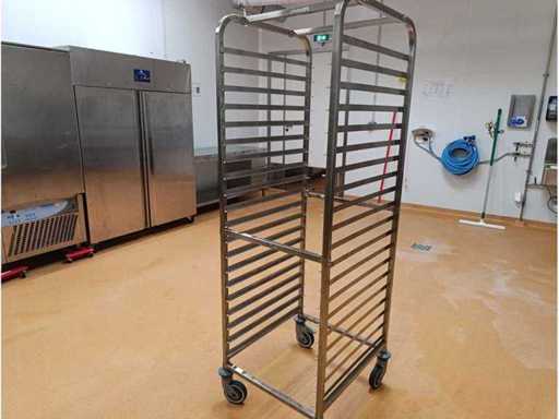 PROINOX GN 2/1 Chariot inox porte-plaques