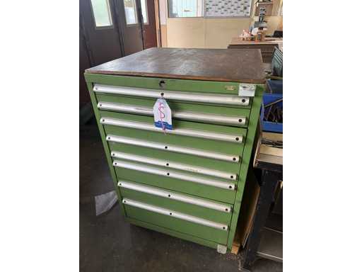   Workshop drawer cabinet with contents