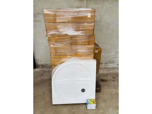 VALENTIN (x7) Douchebak op het aanrecht + Afvoer