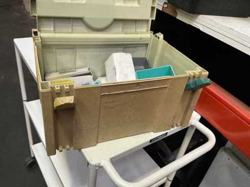 Tool case with small batch of fasteners