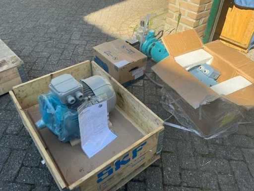 Batch of electric motors and pump (including Lönne, TSS 7.5kW, WEG W22, Calpeda) (6x)