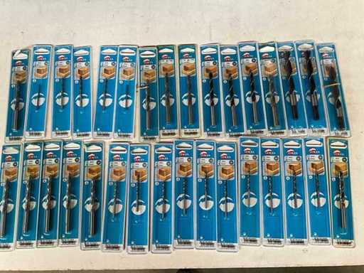 Leman Diverse maten hout boren in blister verpakking (32x)