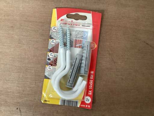 Fischer 90911 screw hook 10x50 white, 2 pieces (30x)