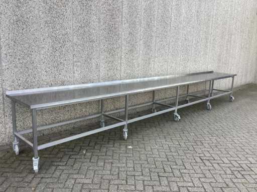 Mobile Stainless Steel Work Table (680 cm)