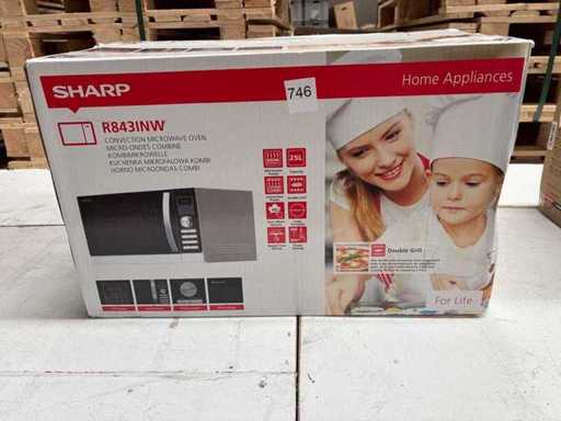 SHARP R843INW | Combi microwave – 900 W – 25 l capacity