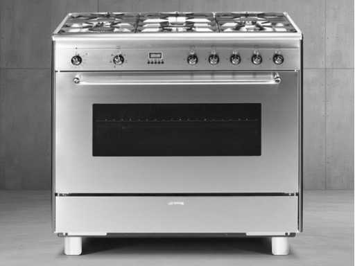 Smeg SNL90D7 Vrijstaand gas fornuis RVS