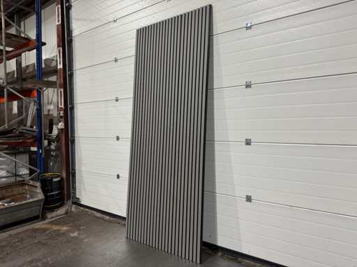 Wandpaneel composiet geborsteld grijs (15x)