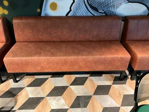 Bruin/zwart Wand bank