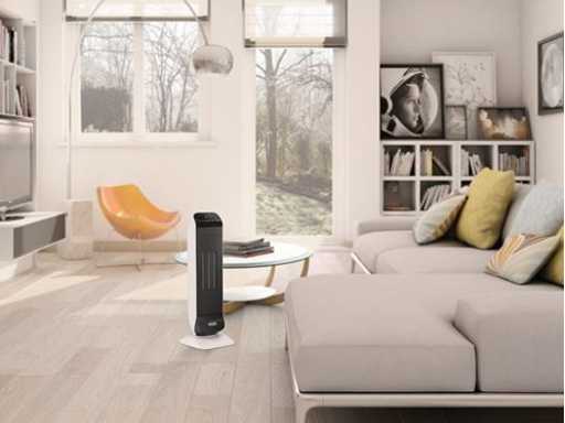 Chauffage delonghi hfx25s20 200w blanc/noir