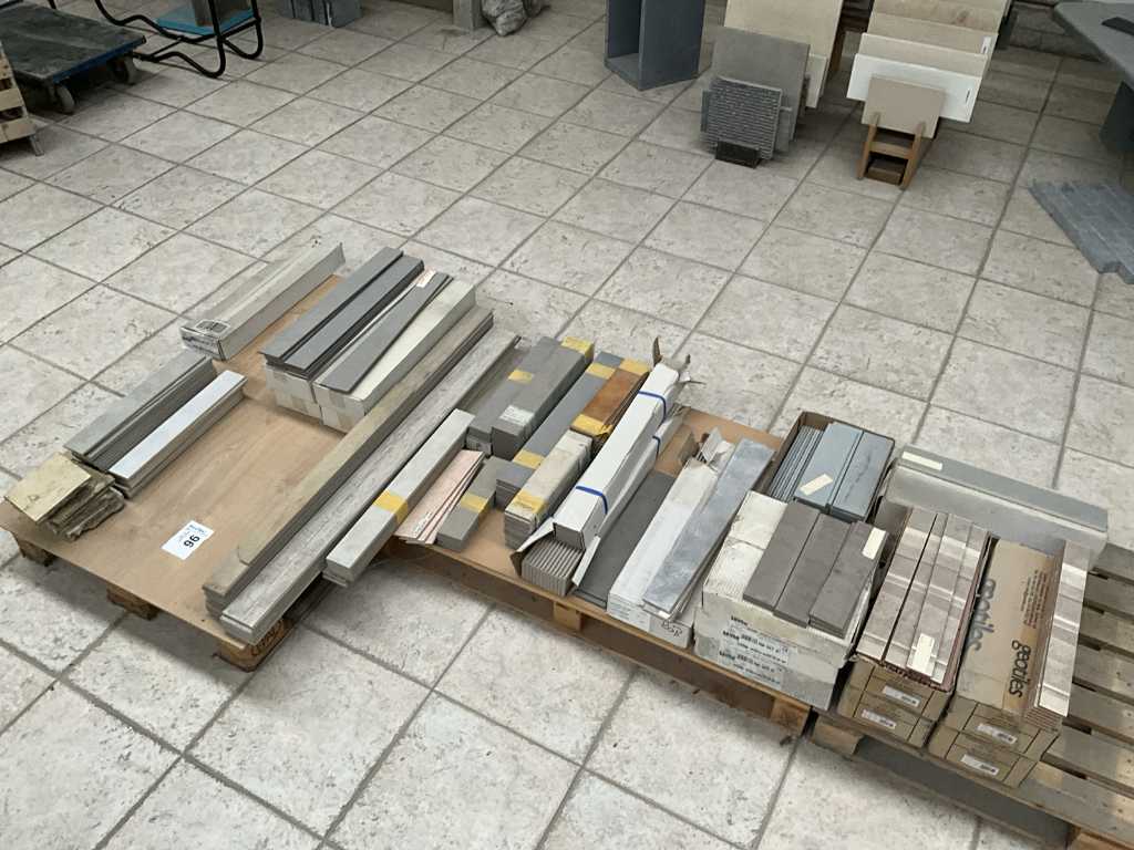 Batch of various remnants ceramic skirting boards GEOTILES, SAIME