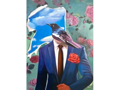 Royce - Hommage aan Magritte - olie op doek - 120x90 cm