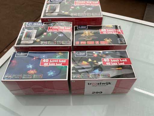 C.Star. Verschiedene LED-Weihnachtsbeleuchtungen. (5-fach)