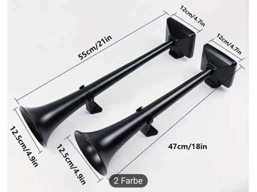 Hadley - Luchthoorn - Toeter claxon - HADLEY nieuwe luchthoornset met dakdoorvoer