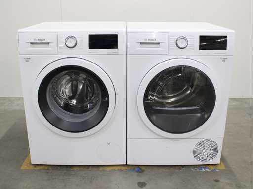 Seria Bosch|6 Mașină de spălat VarioPerfect EcoSilence Drive & Seria Bosch|6 Uscător cu condensator autocurățant