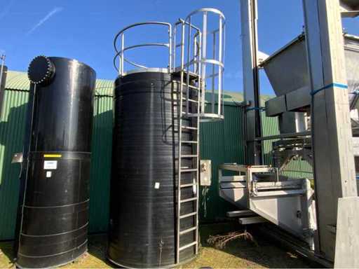 Serbatoio chimico a doppia parete PE100 2010 con rilevamento perdite