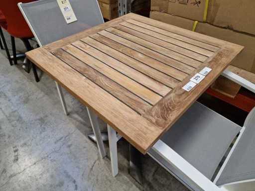 Gardini - Teak Tuintafel Volvic 70 x 70cm met Alu Antraciet Onderstel