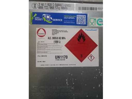 CRISTALCO - Biocidal Alcohol AS 96% - IBC 1000 L Ethanol 96°
