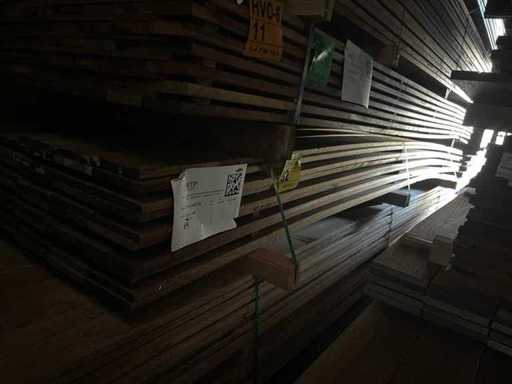 Planches en teck de Guyana rabotées 3500x140x16mm (69x)