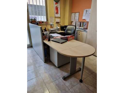 Batch of office furniture, electric motors and sundries