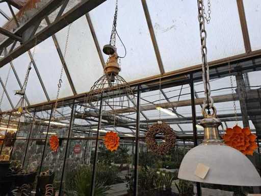 Set de 3 lămpi suspendate de designer cu aspect industrial 