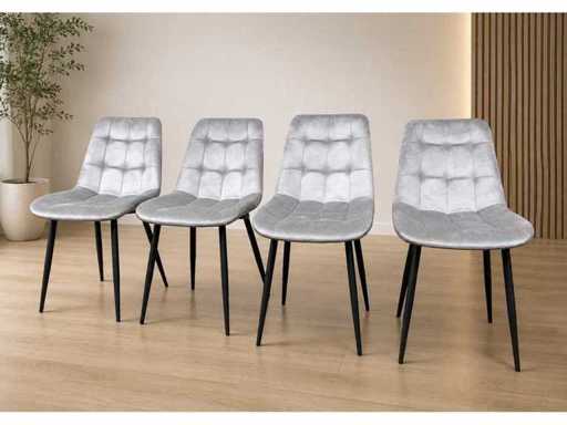 Haga Dining Chair grigio chiaro (4x)