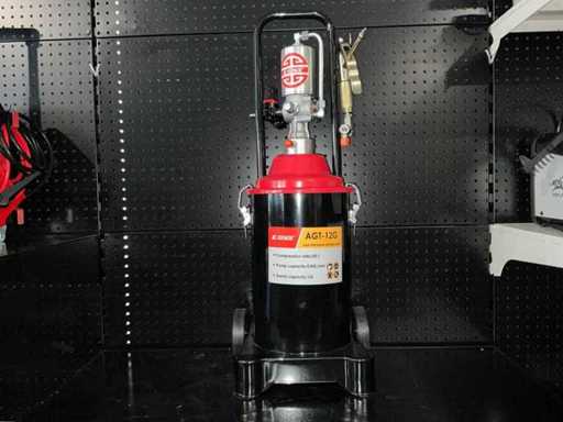 Mobilna pompa smarowa 12 litrów pneumatyczna ciśnienie 300-400 barów