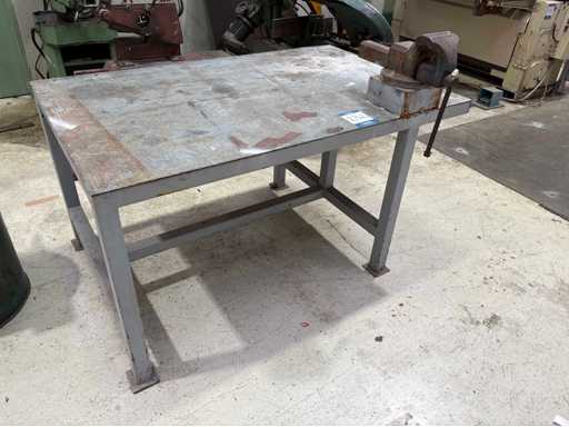 Steel fabricated work bench 