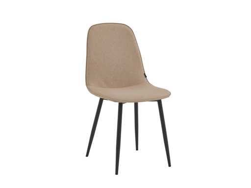 Colenis - Milou Dining Chairs - Set of 6 - Taupe - Linen Fabric - Industrial - Chairs