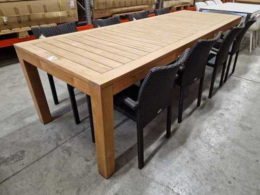 Diamond Collection Tuintafel 300 x 100cm Rechthoek Brede Latten